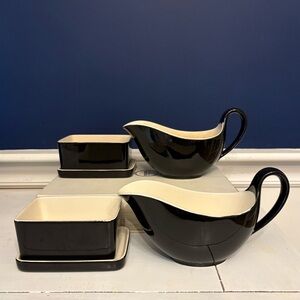 Danish Gravy Boat and Butter Dish Set